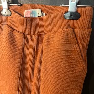 FP Beach Orange Ribbed flarePants